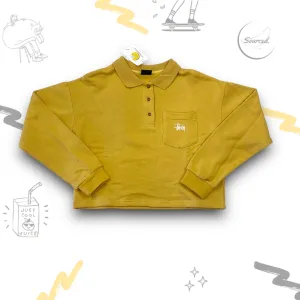 Yellow Stussy Polo Sweatshirt(XS)