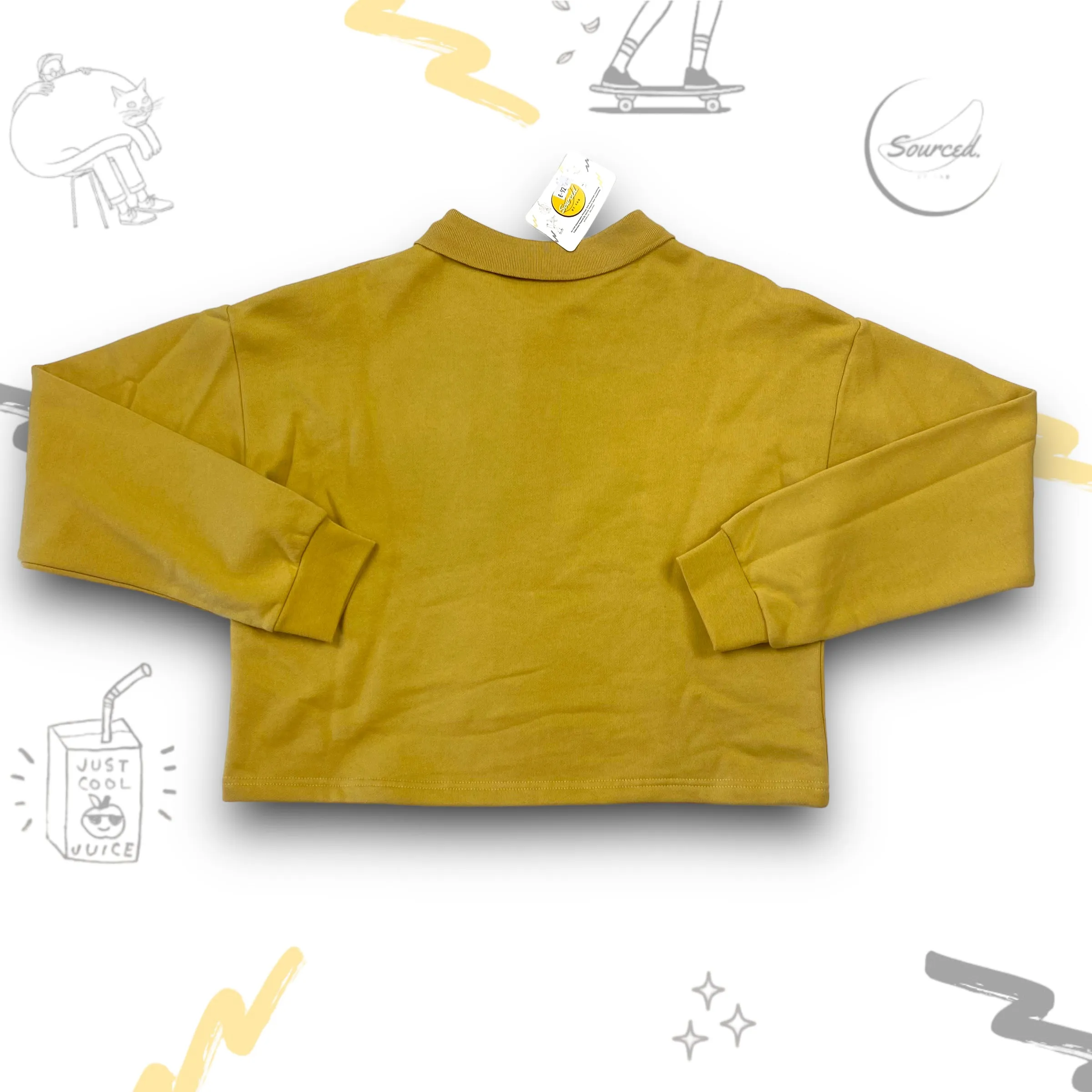 Yellow Stussy Polo Sweatshirt(XS)