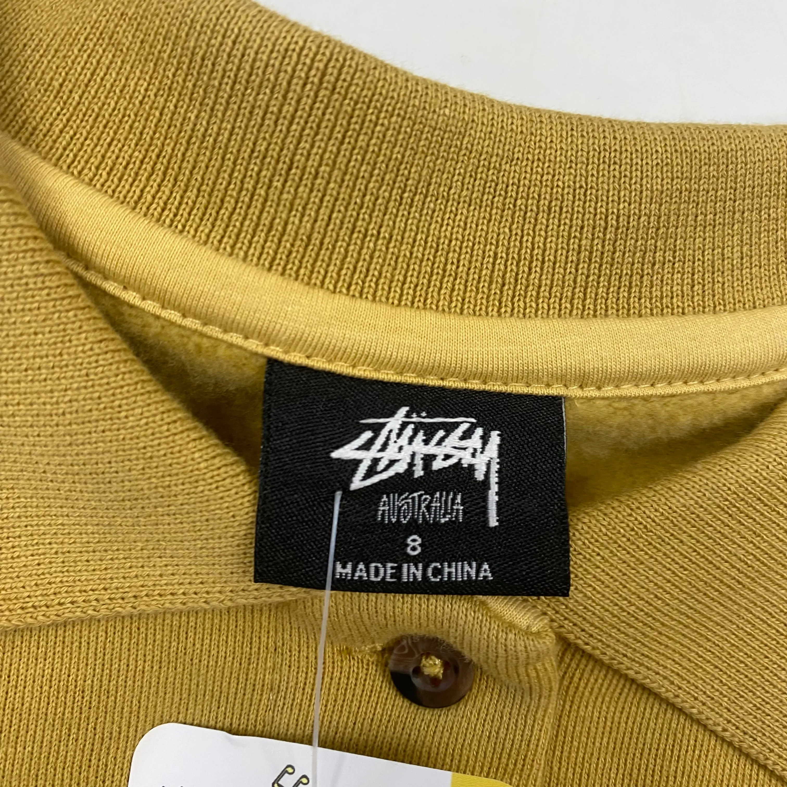 Yellow Stussy Polo Sweatshirt(XS)